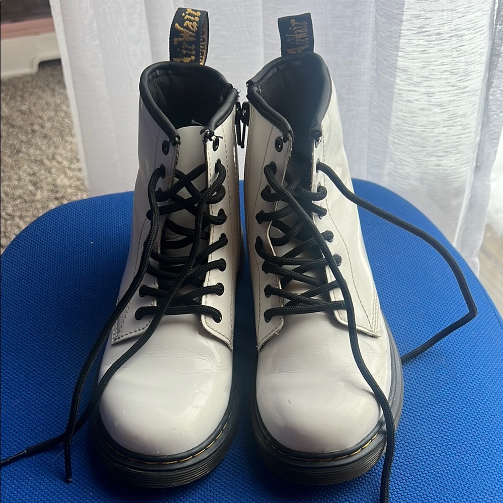 Dr. Martens White Leather Boots